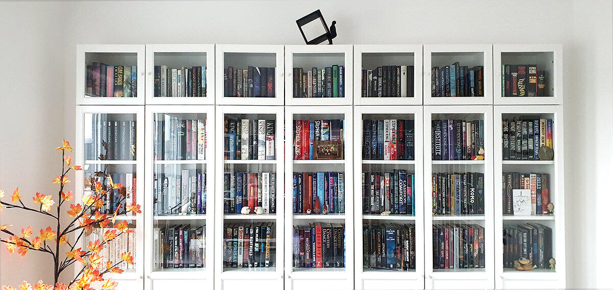 View from my desk (book collection).